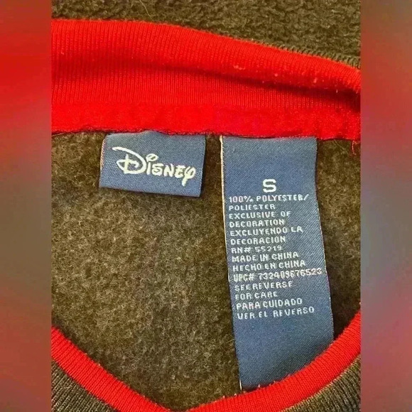 Vintage Disney 90’s Mickey Mouse Stitched Letters Gray Sweatshirt Small Cozy - Picture 7 of 8